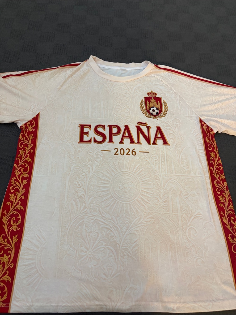 Spain 'España 2026' mans Soccer Tee - White & Red